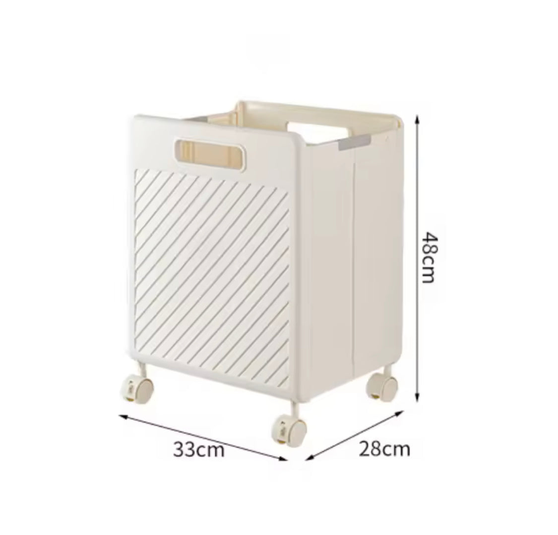 Foldable Clothes Storage Basket With Wheels, Multifunctional Laundry Basket, Household Large Capacity Bathroom Storage Basket Foldable Clothes Storage Basket With Wheels, Multifunctional Laundry Basket, Household Large Capacity Bathroom Storage Basket